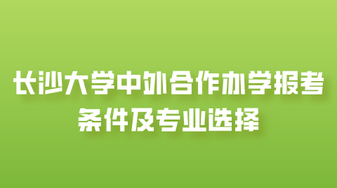 长沙大学中外合作办学报考条件及专业选择.png