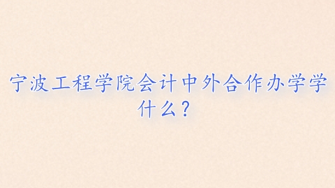 宁波工程学院会计中外合作办学学什么？.png