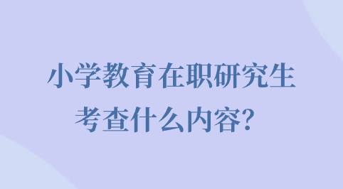 小学教育在职研究生考查什么内容？.png