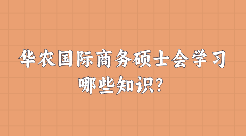 华农国际商务硕士会学习哪些知识？.png