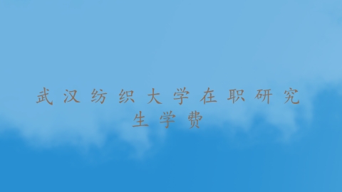 武汉纺织大学在职研究生学费.png