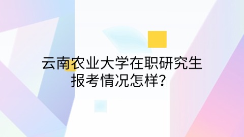 云南农业大学在职研究生报考情况怎样？.jpg